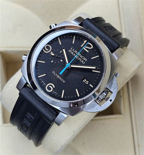 panerai luminor 1950 chrono flyback automatic acciaio watch - pam00524|panerai luminor 3 days flyback.